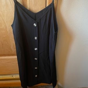 Black button up dress